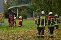 Einsatz BF Hoehenretter Koelner Seilbahn Hoehe Zoobruecke P2212